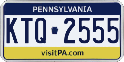 PA license plate KTQ2555