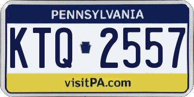 PA license plate KTQ2557
