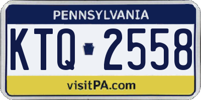 PA license plate KTQ2558
