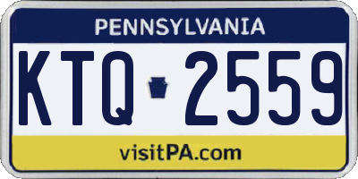 PA license plate KTQ2559