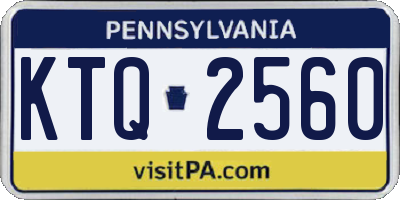 PA license plate KTQ2560