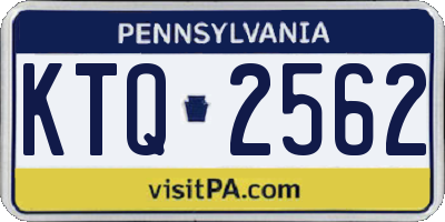 PA license plate KTQ2562