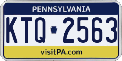 PA license plate KTQ2563