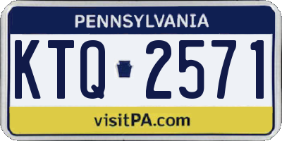 PA license plate KTQ2571