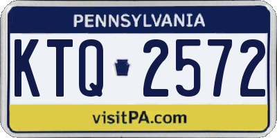 PA license plate KTQ2572