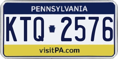 PA license plate KTQ2576