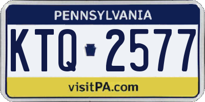 PA license plate KTQ2577