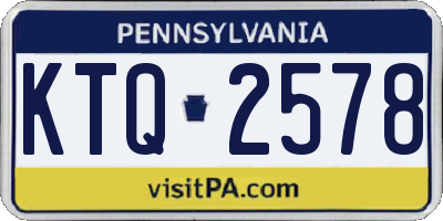 PA license plate KTQ2578