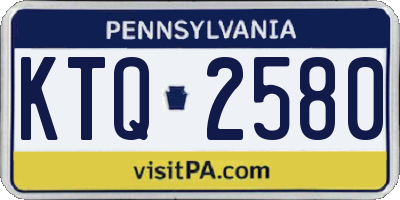 PA license plate KTQ2580
