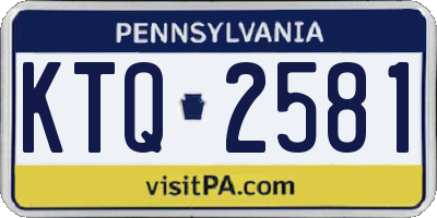PA license plate KTQ2581