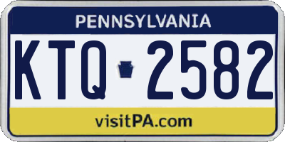 PA license plate KTQ2582