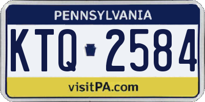 PA license plate KTQ2584