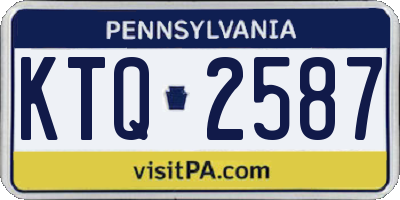 PA license plate KTQ2587