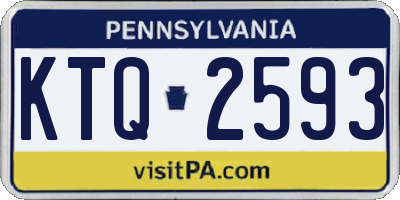 PA license plate KTQ2593