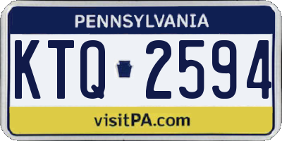 PA license plate KTQ2594