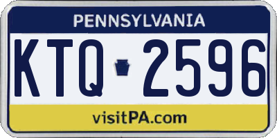 PA license plate KTQ2596