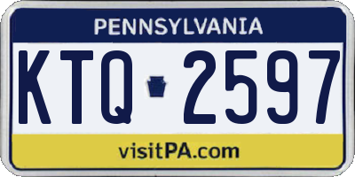 PA license plate KTQ2597