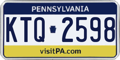 PA license plate KTQ2598
