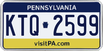 PA license plate KTQ2599