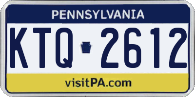 PA license plate KTQ2612
