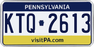 PA license plate KTQ2613
