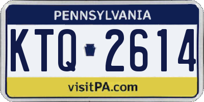 PA license plate KTQ2614