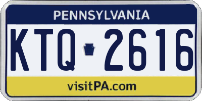 PA license plate KTQ2616