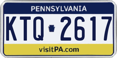 PA license plate KTQ2617
