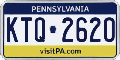 PA license plate KTQ2620