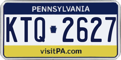 PA license plate KTQ2627