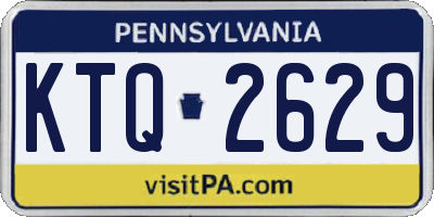 PA license plate KTQ2629