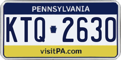 PA license plate KTQ2630