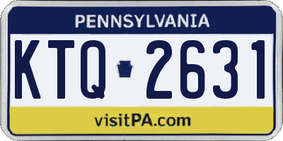 PA license plate KTQ2631