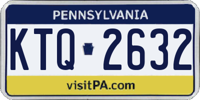 PA license plate KTQ2632