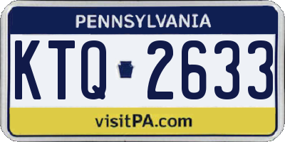 PA license plate KTQ2633