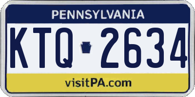 PA license plate KTQ2634
