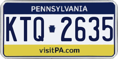 PA license plate KTQ2635