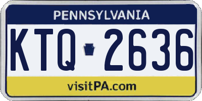 PA license plate KTQ2636