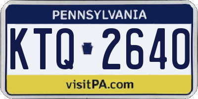 PA license plate KTQ2640