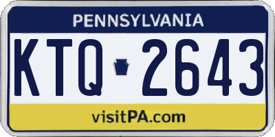 PA license plate KTQ2643