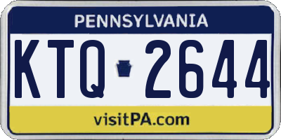 PA license plate KTQ2644