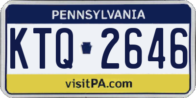PA license plate KTQ2646