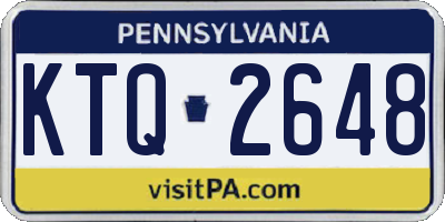 PA license plate KTQ2648
