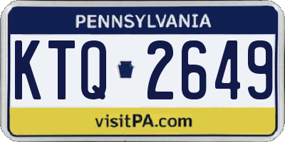 PA license plate KTQ2649
