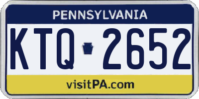PA license plate KTQ2652