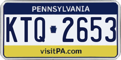PA license plate KTQ2653