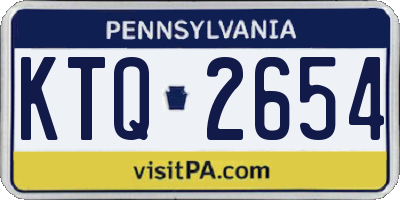 PA license plate KTQ2654