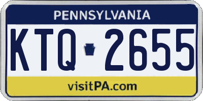 PA license plate KTQ2655