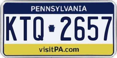 PA license plate KTQ2657