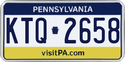 PA license plate KTQ2658